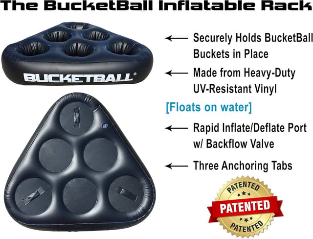 Detalle de BucketBall Original Party Pack (USA Edition) — portable outdoor and tailgate bucket game
