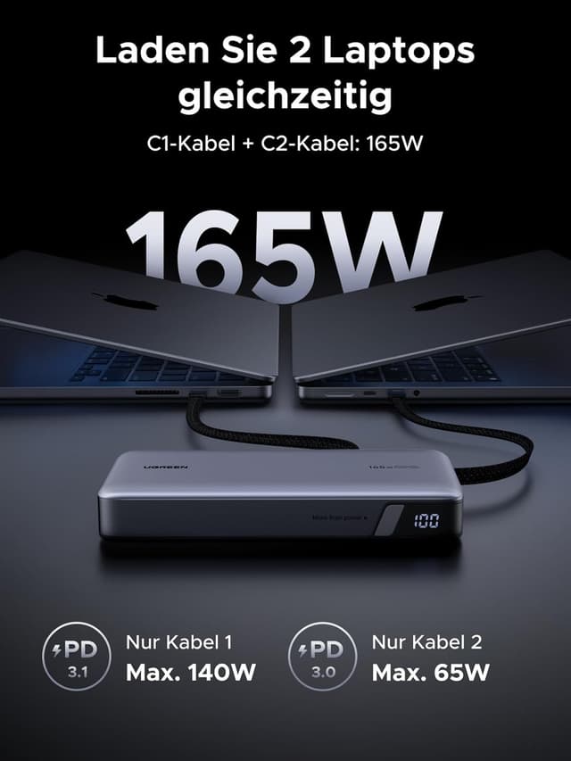 Detalle de UGREEN Nexode Power Bank 25000mAh