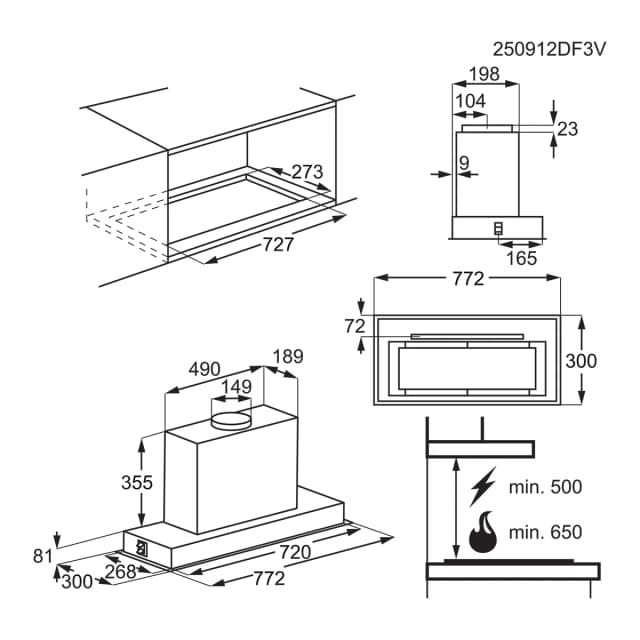 Detalle 2 de Electrolux LFG818K campana extractora 80 cm