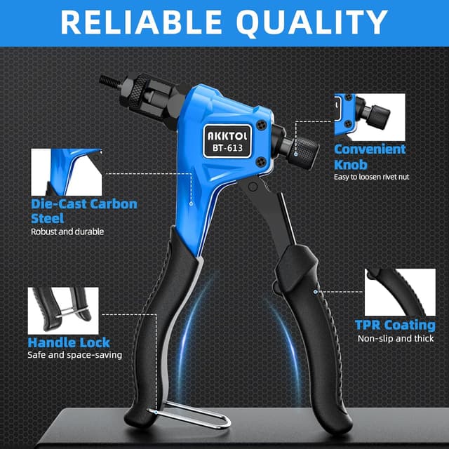 Detalle de AKKTOL Nietmutternzange Set mit 100 Stück