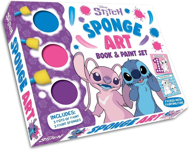 Detalle de Disney Stitch: Sponge Art Book & Paint Set for Creative Painting Play
