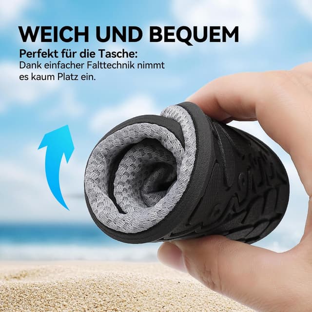 Detalle de VOLHAL Wasserschuhe für Herren & Damen – atmungsaktives Mesh, schnelltrocknende Beach- und Schwimmschuhe