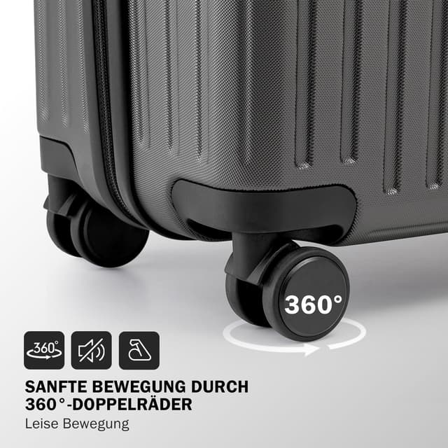 Thumbnail 4 de Coolife Trolley-Koffer ABS Blau 3 Größen