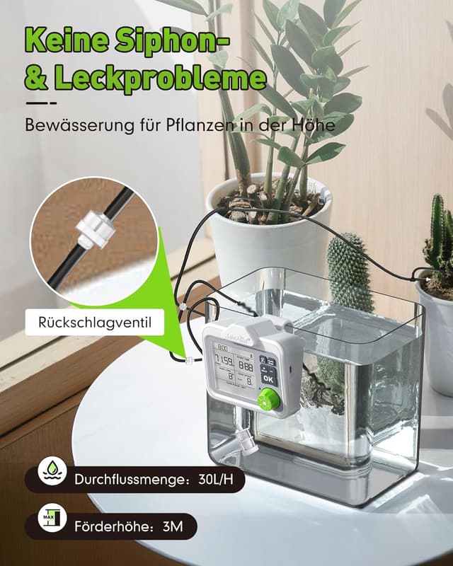 Thumbnail 6 de RAINPOINT Bewässerungssystem für Zimmerpflanzen – automatisches Tropfbewässerungskit für bis zu 20 Töpfe mit Zyklus- & Einweichmodus