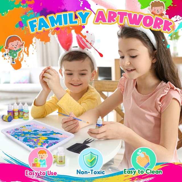 Detalle de Hapikids glow water marbling paint 30ml