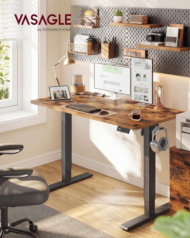 Detalle 2 de VASAGLE LSD312KD01 electric standing desk 120x60cm