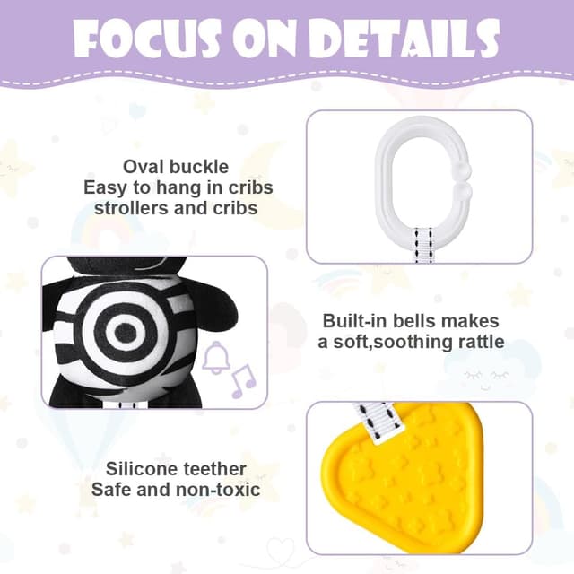 Thumbnail 3 de Aolso Juguetes Colgantes para Cochecito 3 piezas