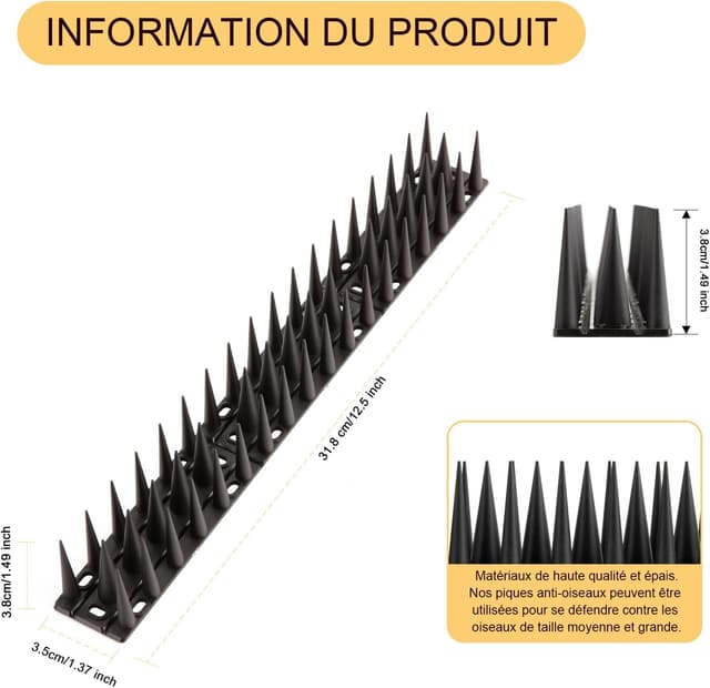 Detalle 2 de OFFO Pic Anti Pigeon 4,45 m