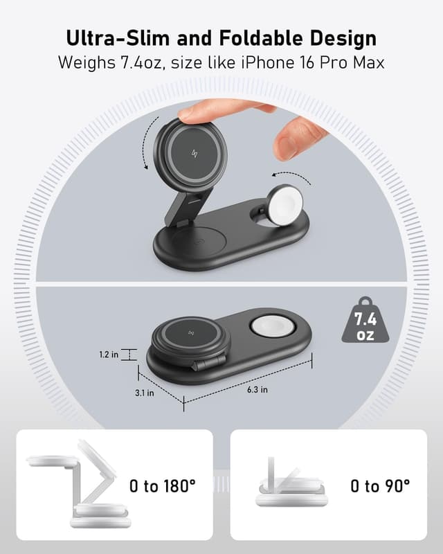 Detalle 2 de 3 in 1 Wireless Charging Station for iPhone