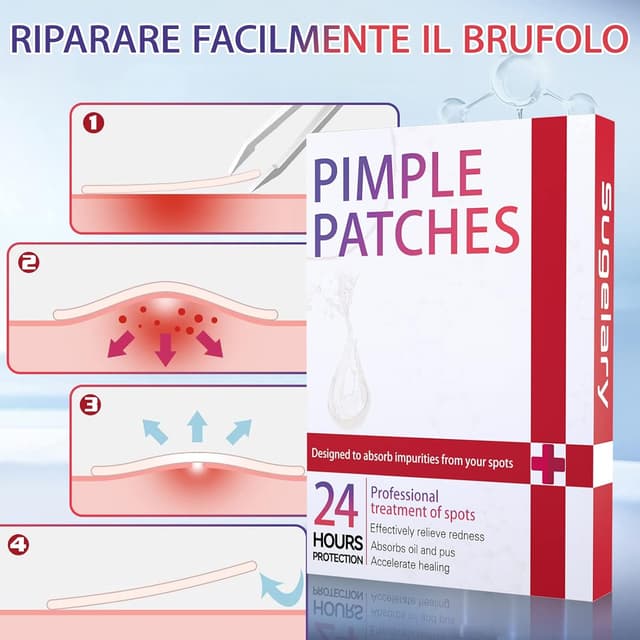 Thumbnail 4 de 252 pezzi cerotti per brufoli 2‑in‑1 giorno e notte