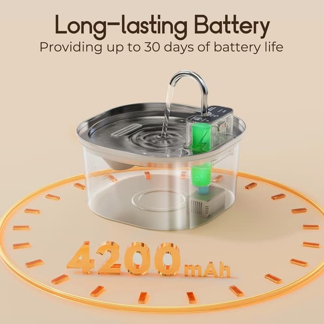 Detalle 2 de Edelstahl Katzenbrunnen 3,2 l kabellos