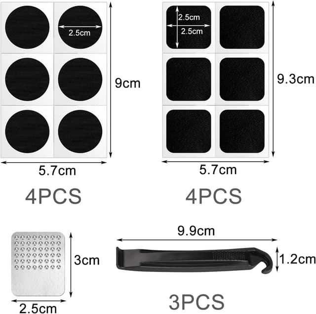 Detalle 2 de Kit Riparazione Pneumatici Bici 52 in 1 — Toppe per camere d'aria