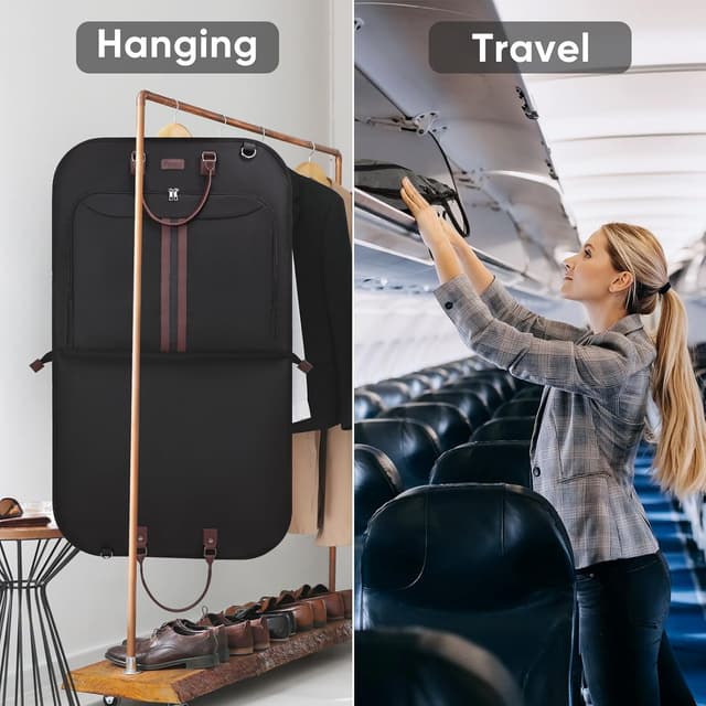 Detalle 2 de BALEINE 42'' Travel Garment Bag for Men (Water-Resistant, Foldable Suit Bag)