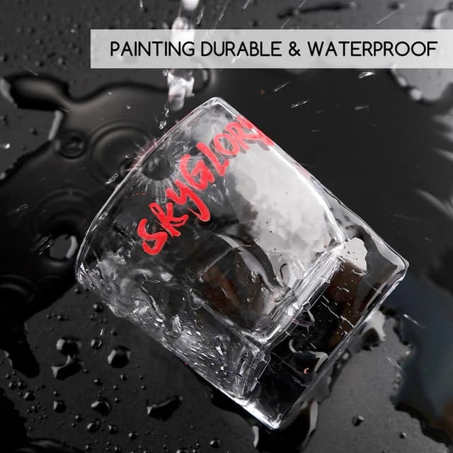 Detalle de SKYGLORY 36 Colours Liquid Ink Acrylic Paint Markers with Flexible Brush Tips