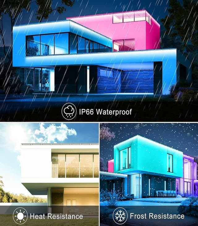 Detalle 2 de MEIKEE 42W RGB Strahler mit Fernbedienung (360° Wallwasher, 2er-Set) – 10 Farben, 30 Modi, Timer