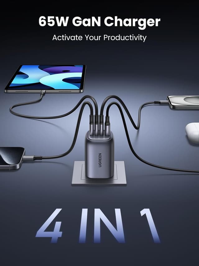 Detalle 2 de UGREEN Nexode 65W USB‑C charger for laptops