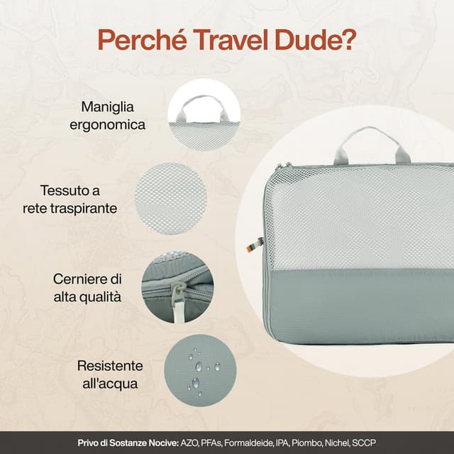 Detalle 2 de Travel Dude Travel Organizer da viaggio 7 pezzi