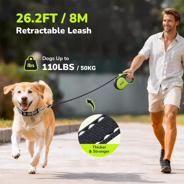 Detalle 2 de Pecute Guinzaglio retrattile per cane 8 m con impugnatura antiscivolo 🐕