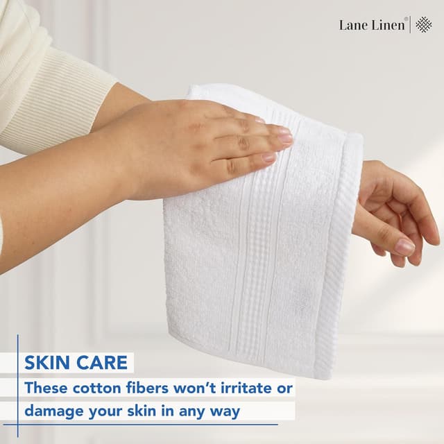 Thumbnail 2 de LANE LINEN 12 PC Wash Cloths 13x13 in