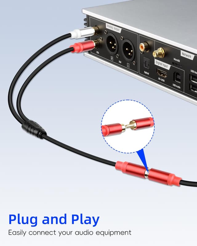 Thumbnail 4 de YANBORONSN RCA Splitter 1 Male to 2 Female