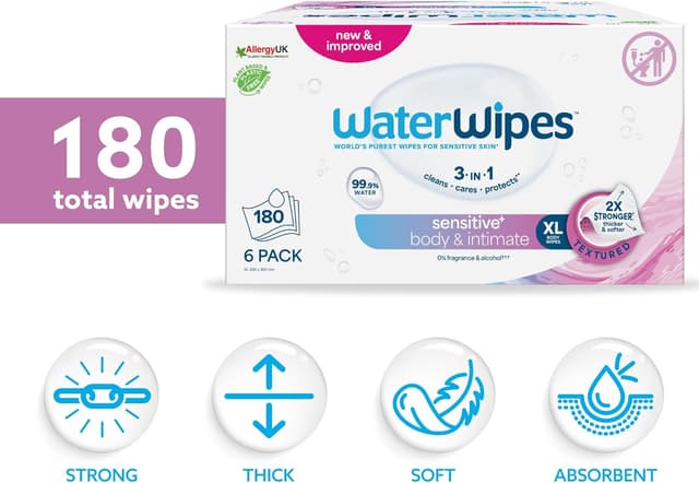 Thumbnail 1 de WaterWipes Sensitive+ 180 Wipes