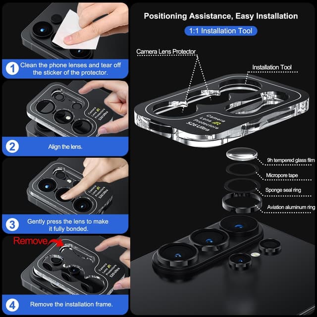 Thumbnail 5 de WSKEN Galaxy S26 Ultra Camera Lens Protector