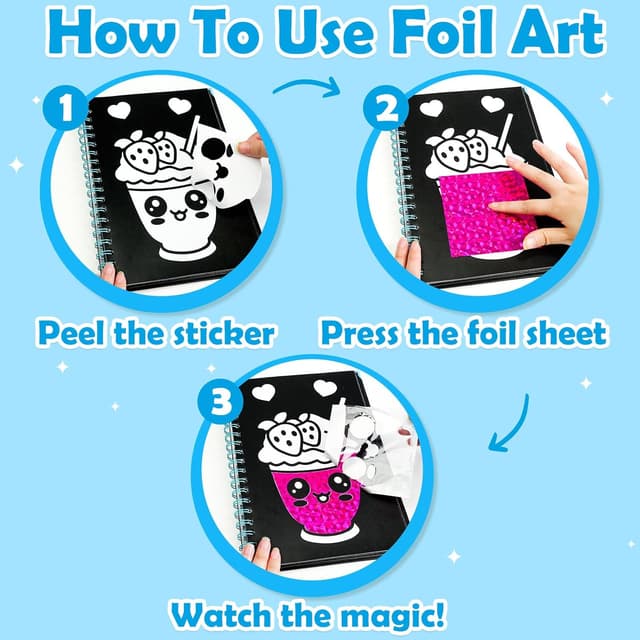 Detalle 2 de LIKYMO foil art kit for kids 4–9