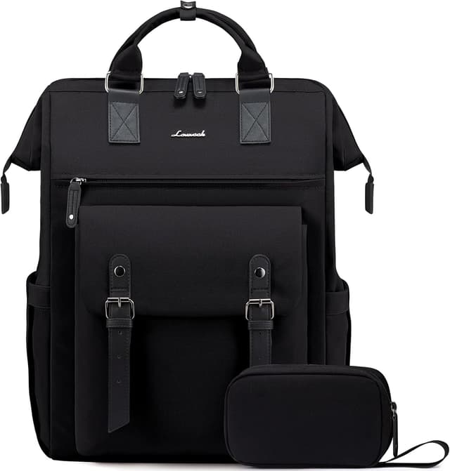Detalle de LOVEVOOK Women’s Laptop Backpack (18-inch) with Electronics Organiser Bag, water-resistant rucksack for college, work and travel