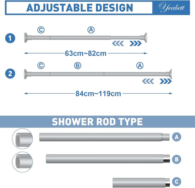 Thumbnail 1 de Yeabett Gardinenstange 48-119,4 cm
