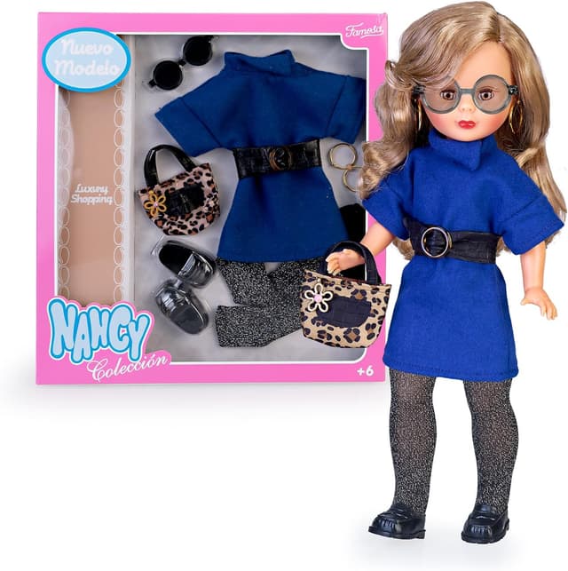 Detalle de Nancy Conjunto Luxury Shopping vestido azul eléctrico