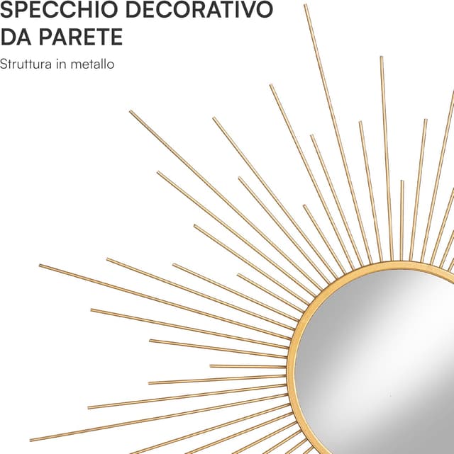 Detalle 2 de Baroni Home specchio da parete 60x2x60 cm