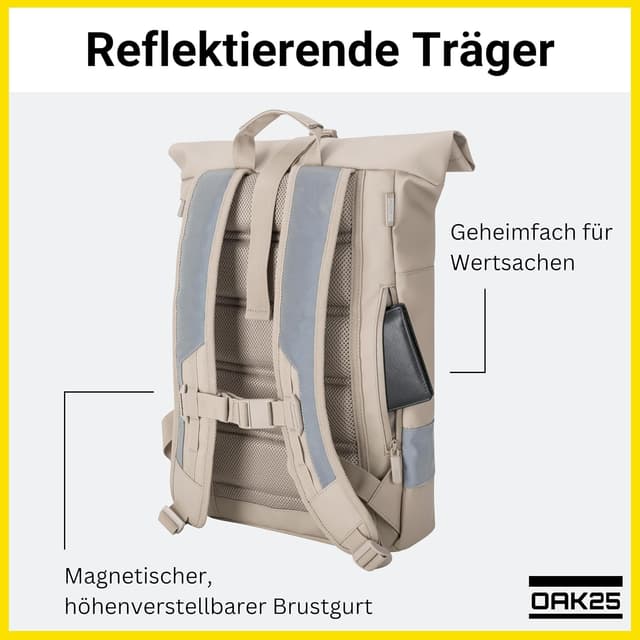 Thumbnail 6 de OAK25 Rucksack Rolltop reflektierend đ