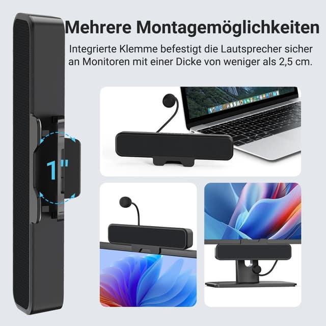 Thumbnail 4 de INGA Computer-Lautsprecher mit abnehmbarem Mikrofon