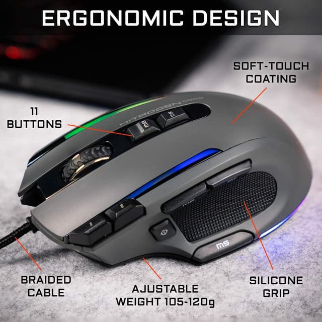 Detalle 2 de THE G-LAB Kult Nitrogen Core Mouse 10000 DPI