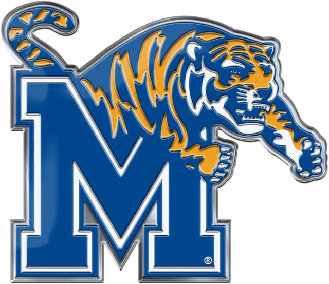 Detalle de FANMATS 60577 Memphis Tigers Heavy-Duty Aluminum Embossed Color Emblem Auto Emblem Decal