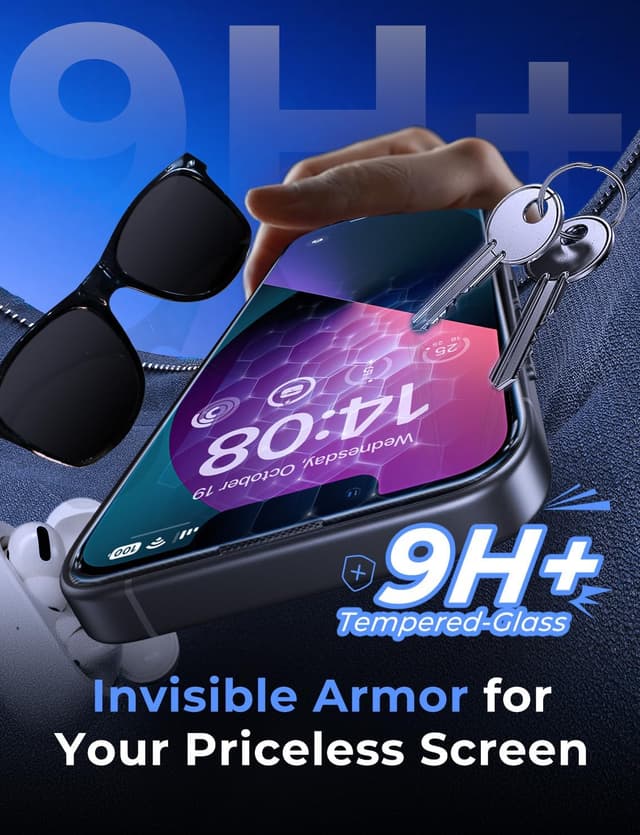 Detalle 2 de MAGIC JOHN Tempered Glass Screen Protector 2 Pack