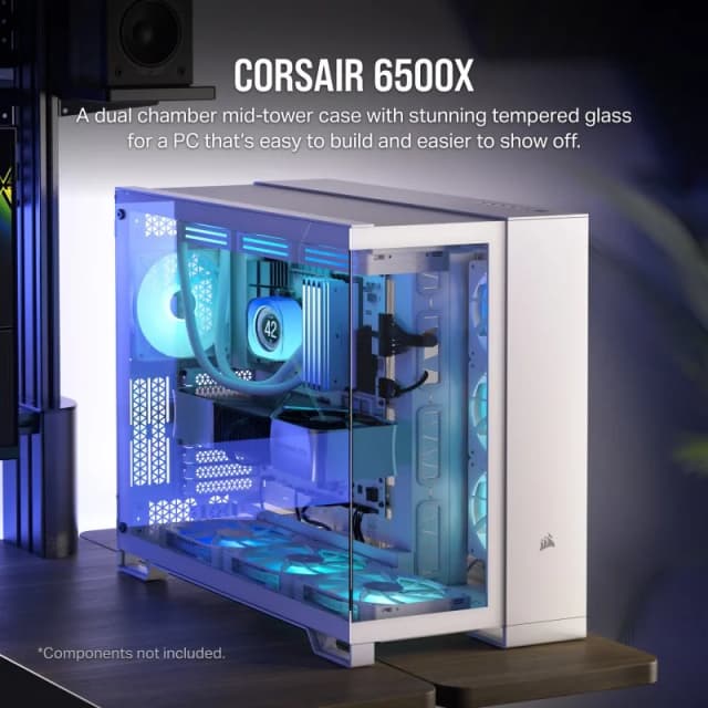 Detalle de Corsair 6500X semitorre ATX doble cristal
