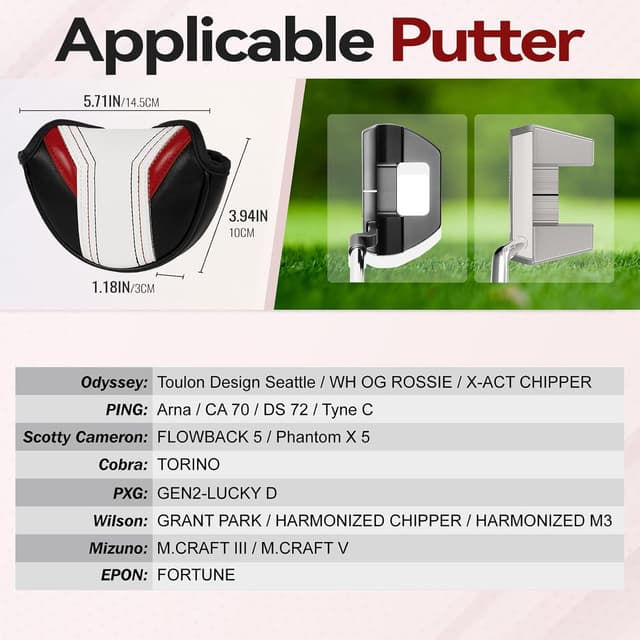 Thumbnail 3 de Golf Club Wood Head Covers PU Leather