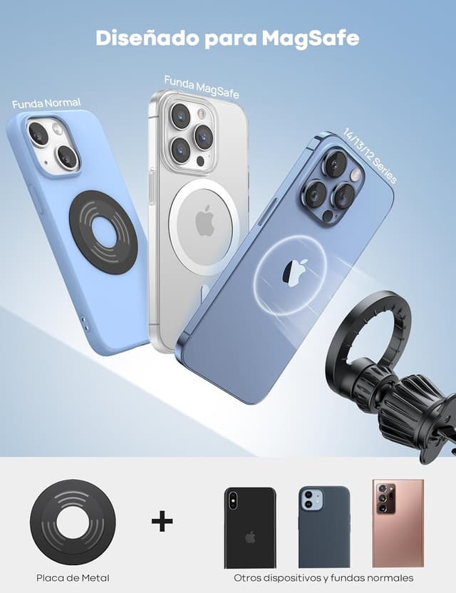 Detalle 2 de Lamicall Soporte MagSafe para coche 360°