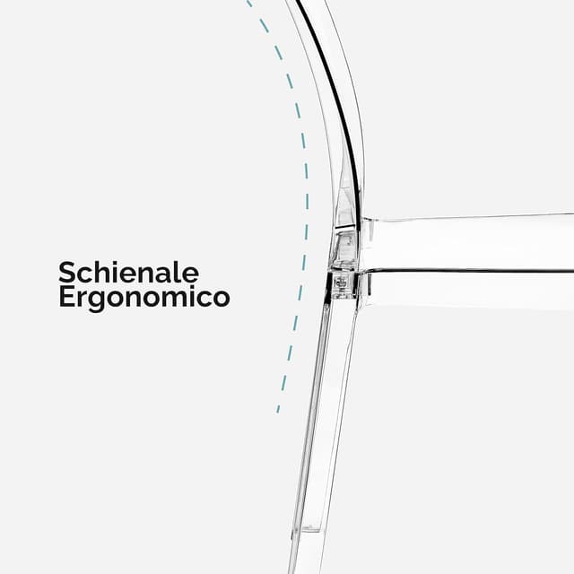 Thumbnail 4 de Baroni Home Set 4 sedie in policarbonato 36×81×43 cm