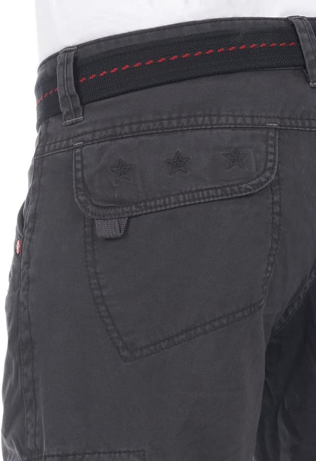 Detalle de Timezone Cargohose Herren BenitoTZ mit Gürtel – Loose Fit in Beige, Grau & Khaki (z. B. Größen 29–40)