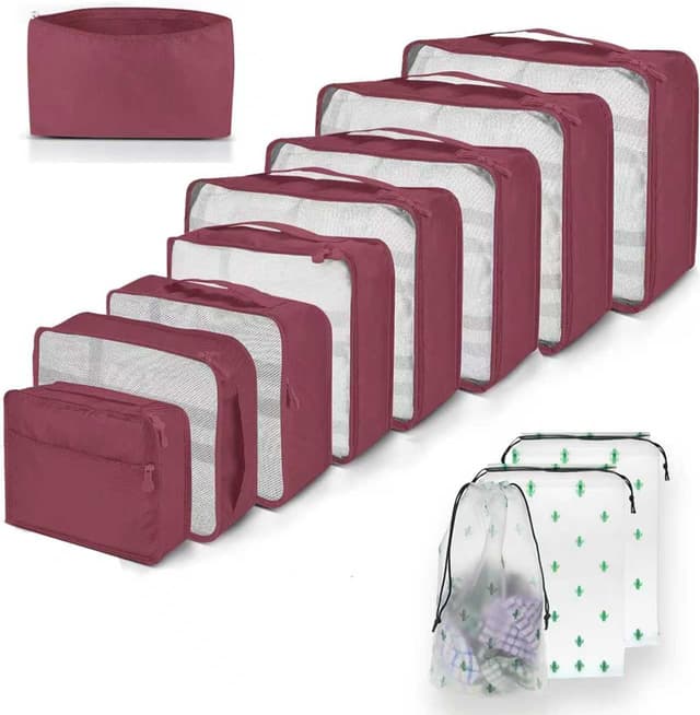 Thumbnail 6 de Travel Packing Cubes Packing Cubes for Suitcase (10 Sizes) – 10-Piece Dark Blue Organiser Set