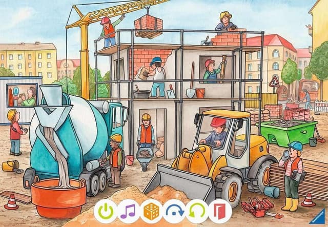Detalle 2 de Ravensburger tiptoi Puzzle 00137 – Chantier de construction, puzzle interactif dès 3 ans