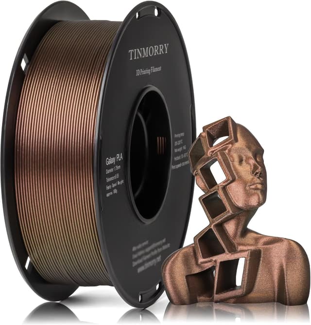 Detalle de TINMORRY Galaxy PLA 1.75mm 1kg filament (Galaxy Brown) for FDM 3D printers