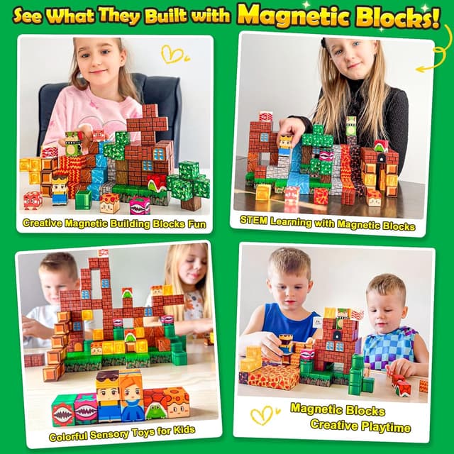 Detalle 2 de 100PCS Magnetic Blocks 100-Piece Set