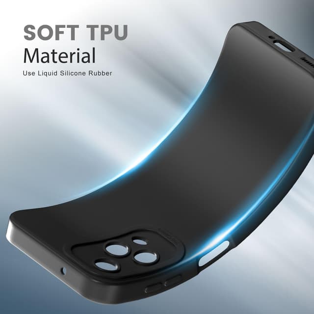 Detalle de Tenphone coque en silicone souple pour Honor 200 Lite 5G (noir) – étui antichoc avec protection caméra