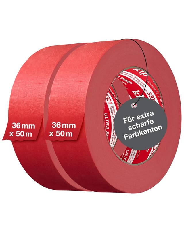 Detalle de Kip Tape 3301 Ultra Sharp – ruban de masquage professionnel bords ultra coupants, pack de 2, 30 mm x 50 m