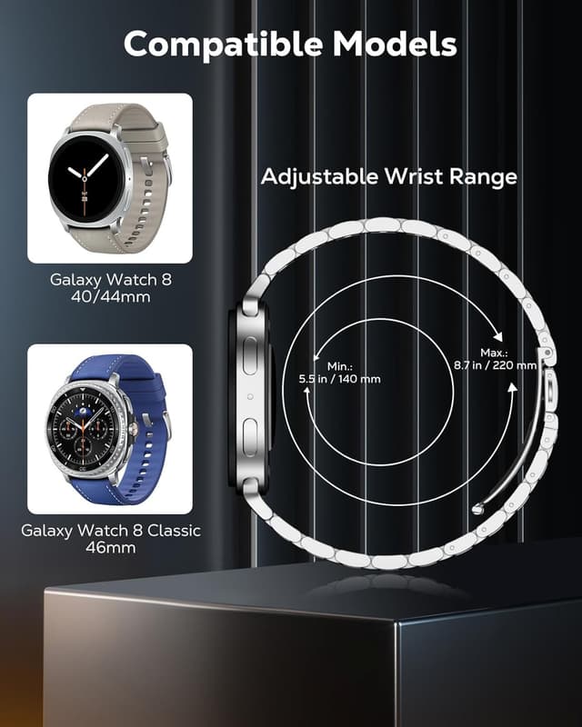 Detalle de Edelstahlarmband Galaxy Watch 8 140 bis 220 mm