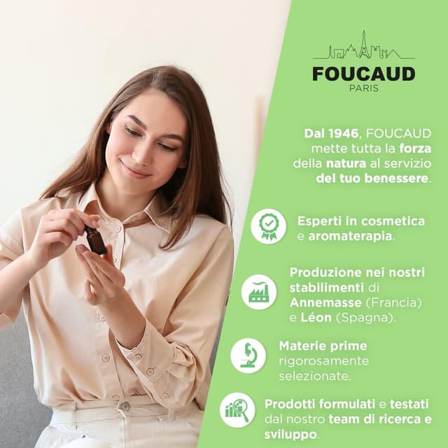 Detalle de FOUCAUD Tea Tree Oil biologico 100% puro in roll-on da 10 ml
