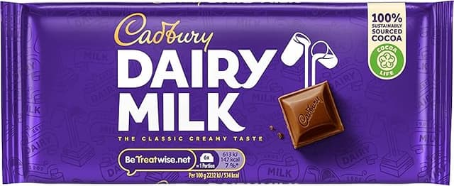 Imagen de Cadbury Dairy Milk 180g 🍫 Chocolate con Leche Cremoso y Sostenible en OfertitasTOP